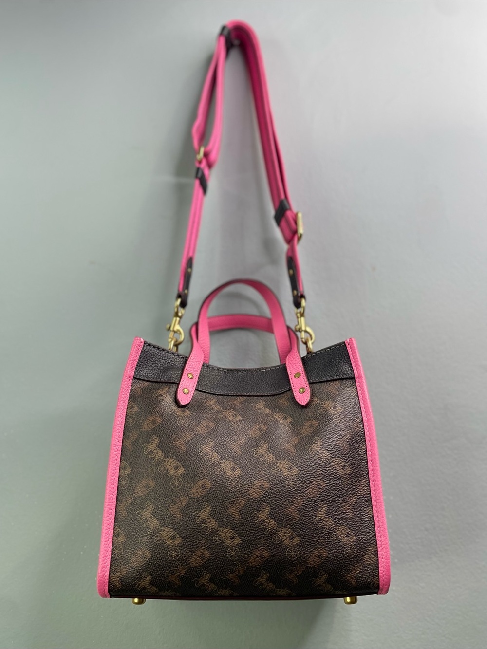 Coach Field Tote 22 in Truffle Petunia - Picture 12 of 15